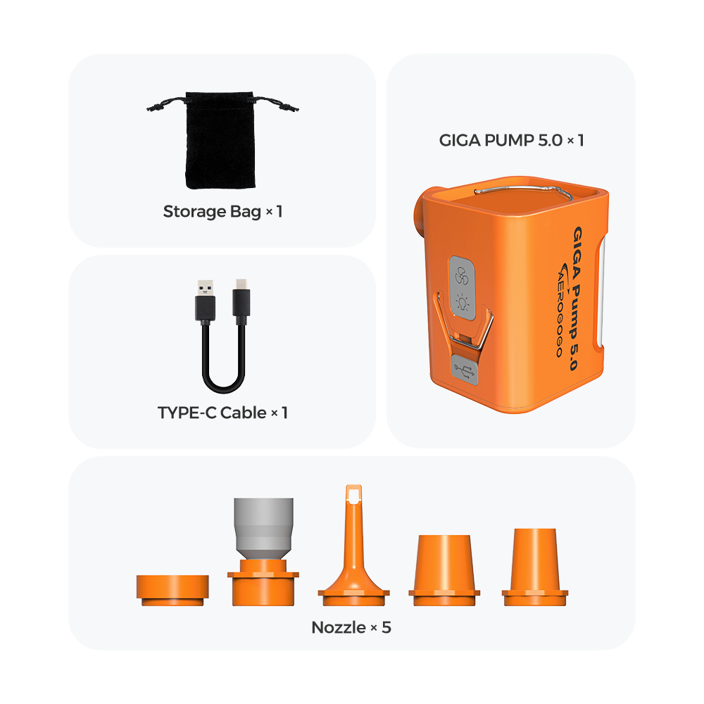 GIGA PUMP 5.0 - Professional and Portable Air Pump in Outdoor Camping Life
