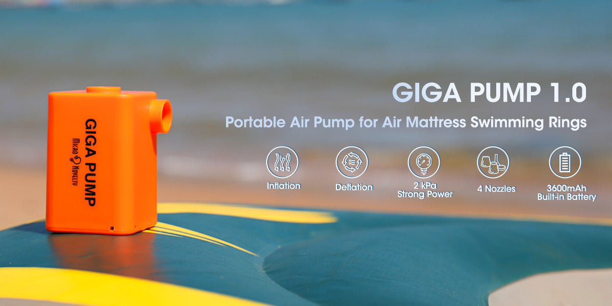 GIGA PUMP 1.0 - Compact Air Pump for Air Mattresses & Swimming Rings