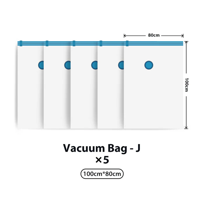 5 Pack Vacuum Storage Bags for clothes pillows and blankets etc.